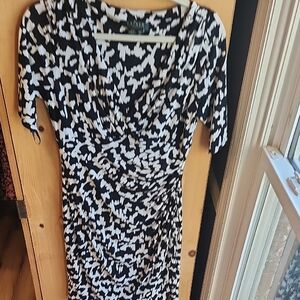 Ralph Lauren Black and White Midi Dress